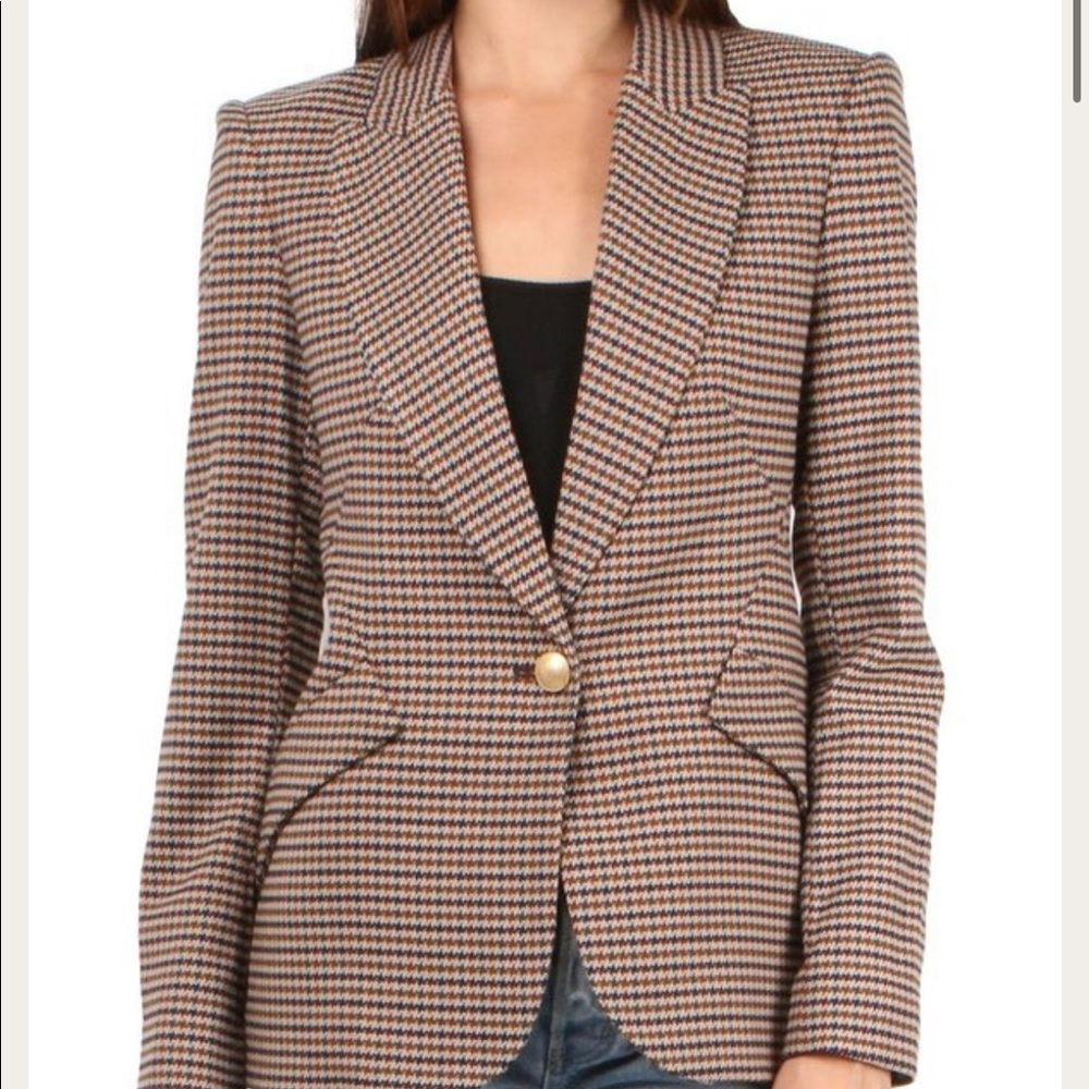 L'Agence Chamberlain Houndstooth Blazer
